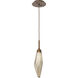 Rock Crystal LED 3.9 inch Flat Bronze Pendant Ceiling Light in Chilled Bronze, 2700K LED
