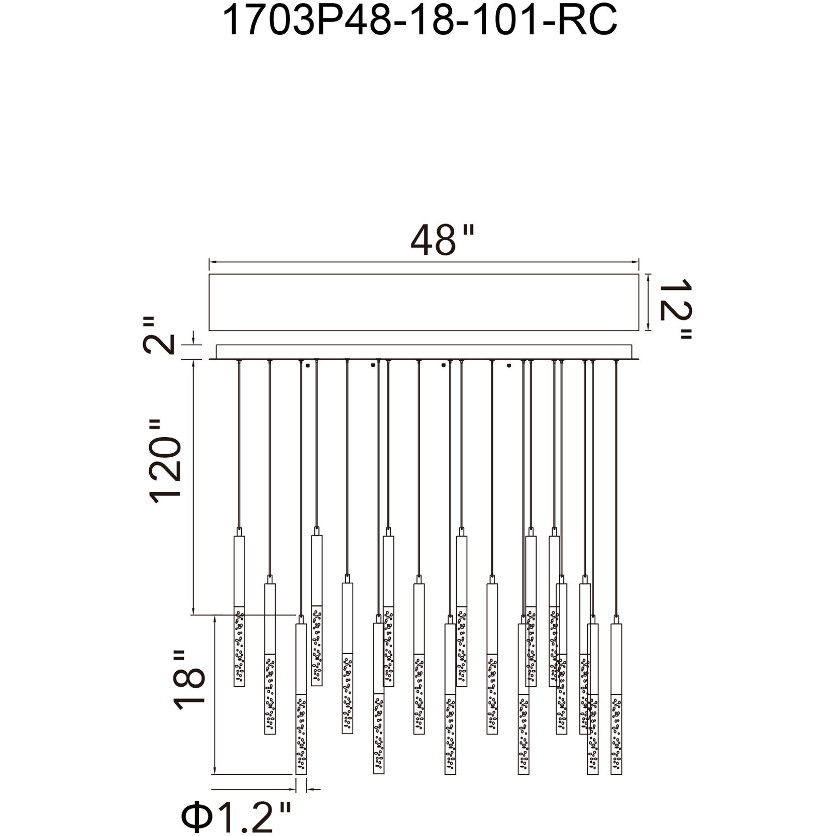 Dragonswatch LED 48 inch Black Chandelier Ceiling Light