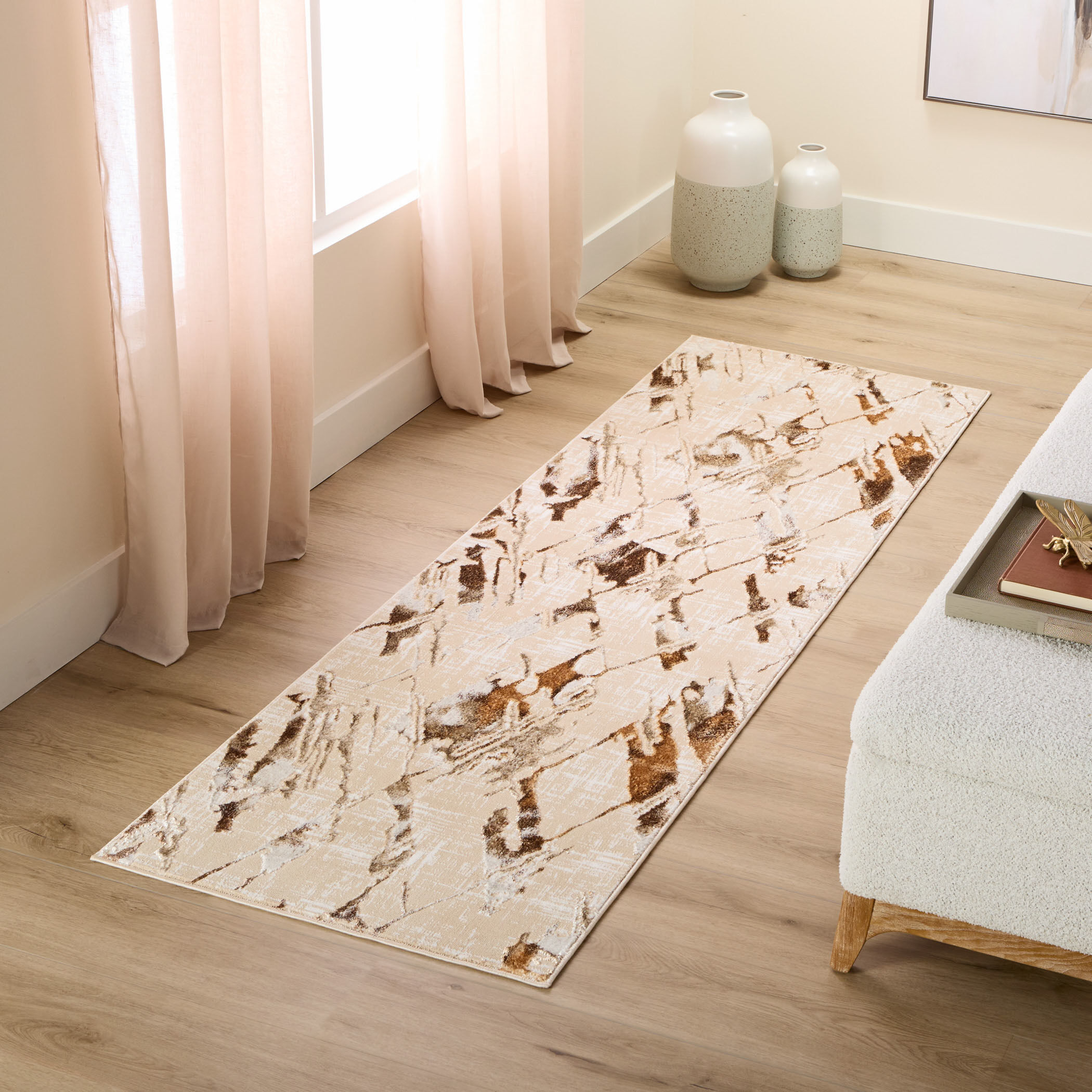 Piave Brown and Beige Indoor Rug