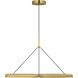 Peter Bristol Cloak LED 36.6 inch Hand-Rubbed Antique Brass Chandelier Ceiling Light