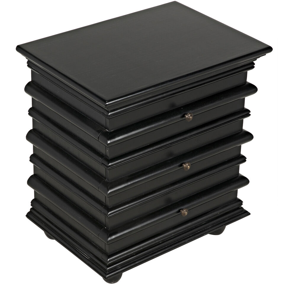 Ascona 30 X 28 inch Hand Rubbed Black Side Table