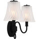 McKinney 2 Light 15.5 inch Matte Black Bath Light Wall Light, Medium