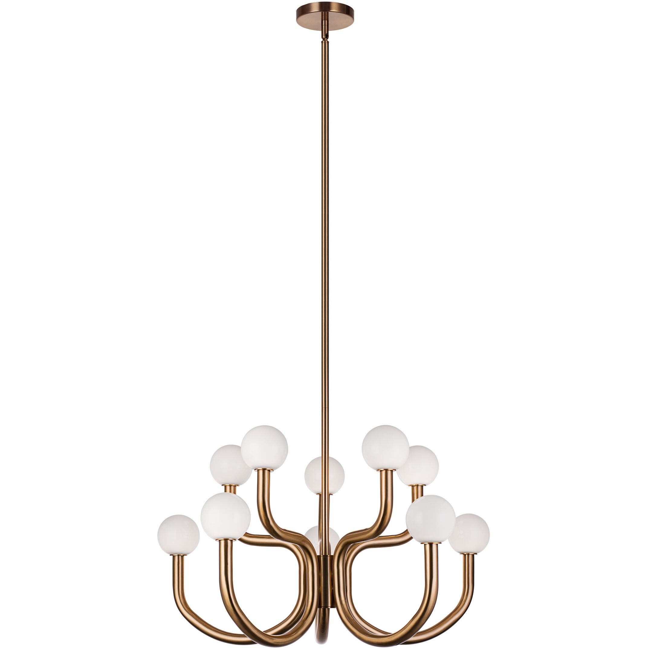 Joelle 10 Light 28.88 inch Aged Gold Brass Pendant Ceiling Light