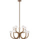 Joelle 10 Light 28.88 inch Aged Gold Brass Pendant Ceiling Light