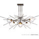 Griffin 6 Light 63 inch Dark Smoke Pendant Ceiling Light