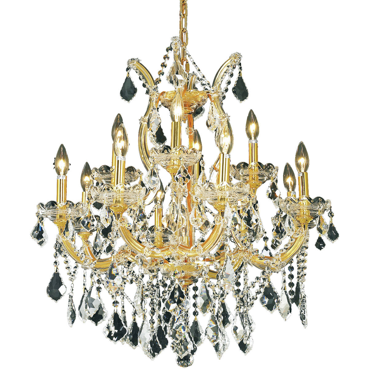 Maria Theresa 13 Light 27 inch Gold Dining Chandelier Ceiling Light in Clear, Royal Cut