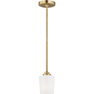 Windom 1 Light 4.25 inch Satin Brass Pendant Ceiling Light in Satin Bronze