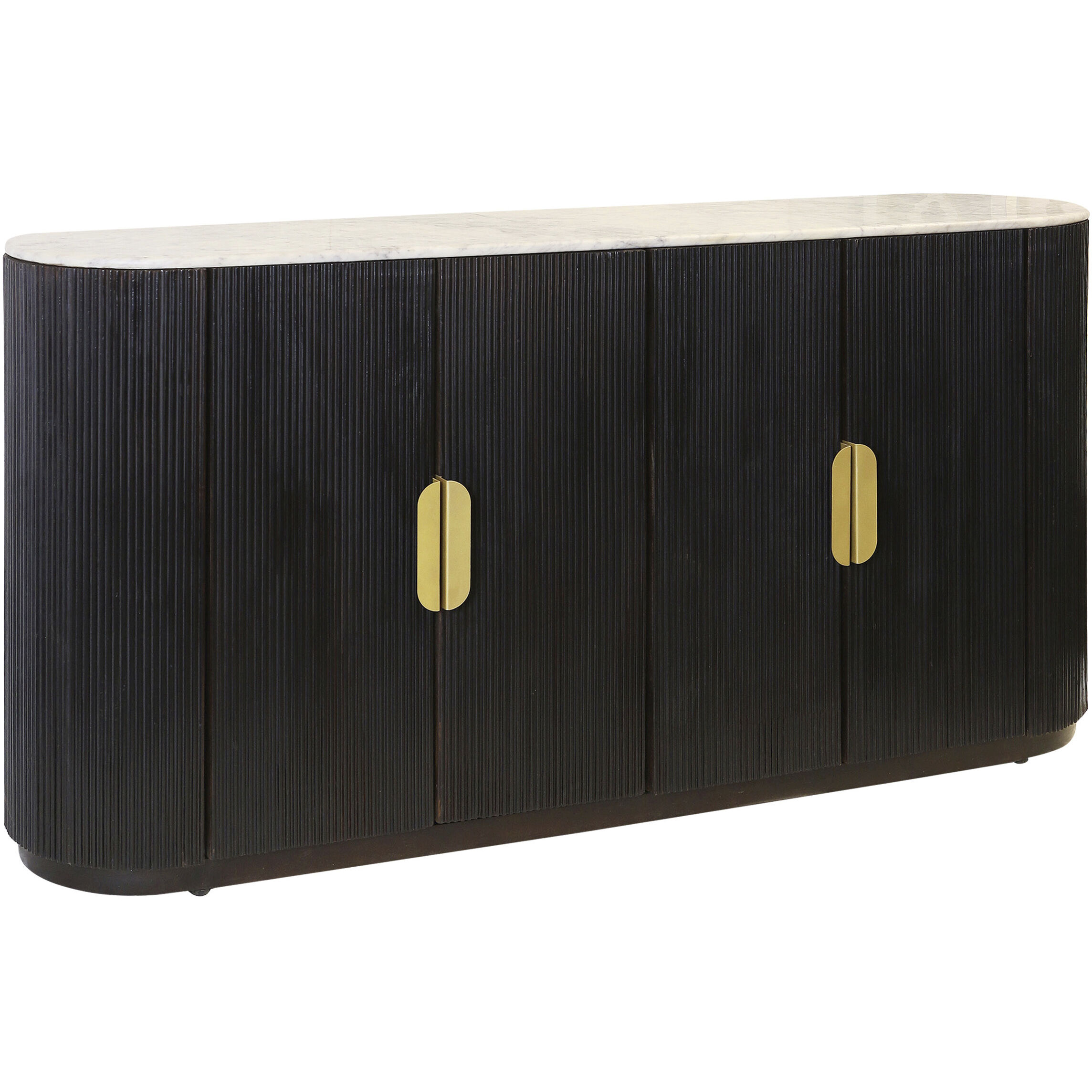 Marlowe 67 X 16 inch Cocoa and White and Gold Sideboard