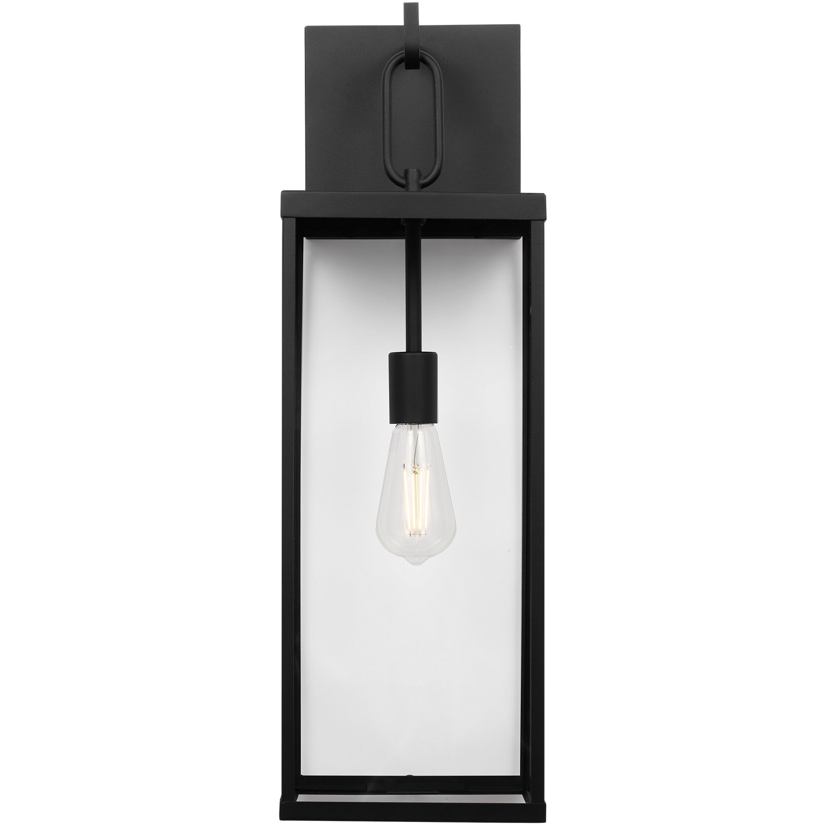 Rox LED Textured Black Outdoor Wall Lantern