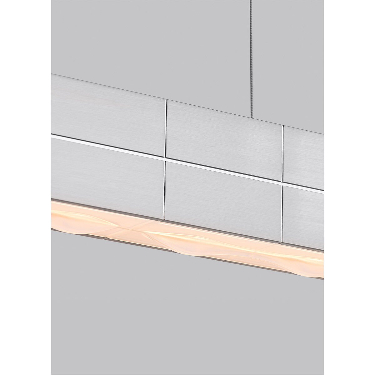 Biza LED 46.26 inch Satin Nickel Linear Suspension Ceiling Light