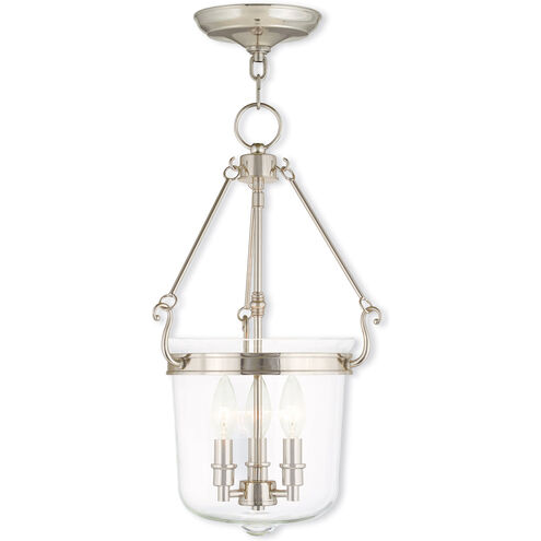 Rockford 3 Light 12 inch Polished Nickel Pendant Ceiling Light