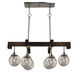 Espresso 6 Light 31 inch Deep Expresso Brown Island Light Ceiling Light