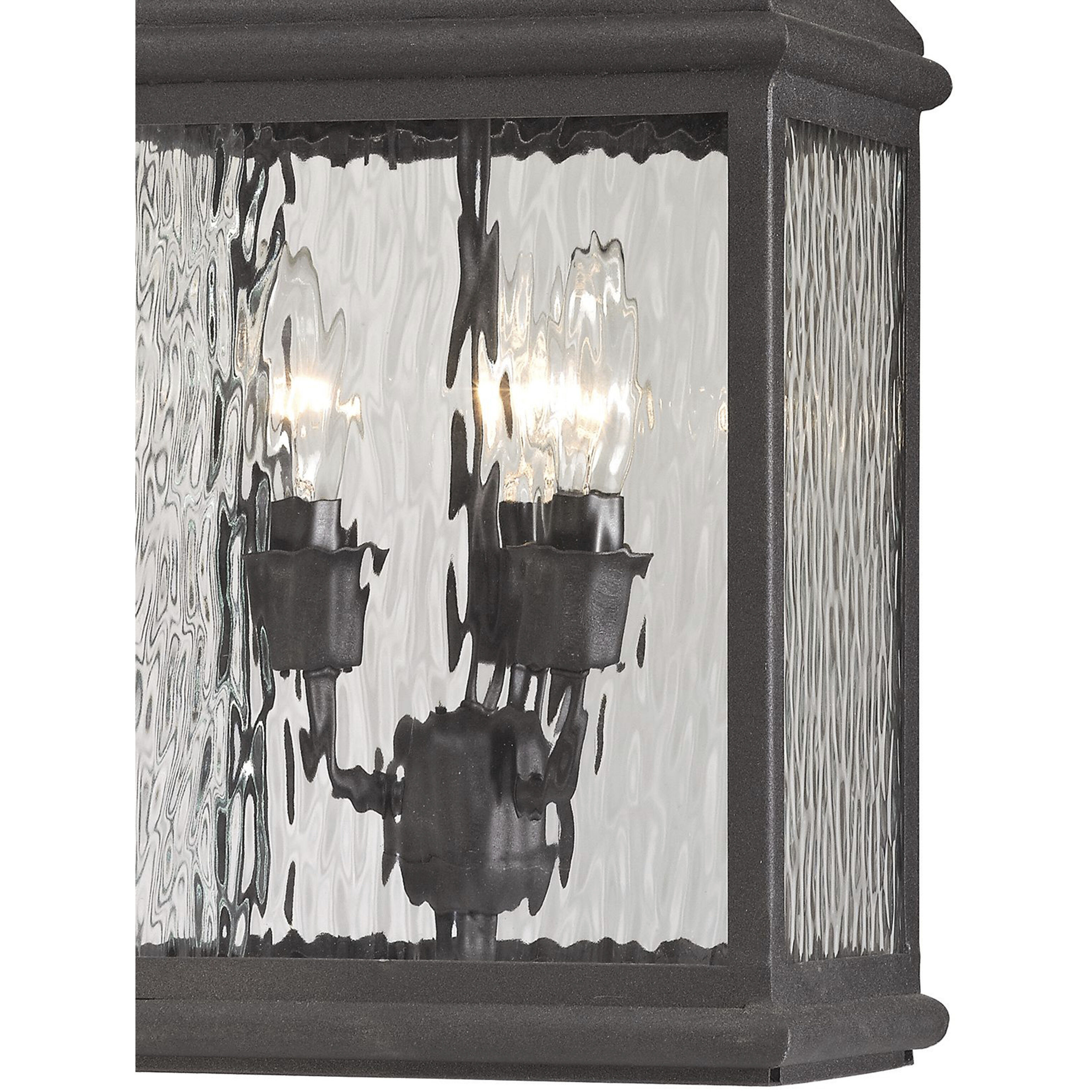 Forged Jefferson 3 Light 9 inch Charcoal Outdoor Pendant