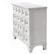 Shabby Antique White and Antique Brass Cabinet