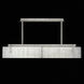 Terra 4 Light 52.25 inch Silver Pendant Ceiling Light in Rake Cast Glass