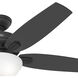 Newsome 52 inch Matte Black with Dark Gray Oak/Matte Black Blades Ceiling Fan