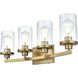 Thane 4 Light 25 inch Satin Gold Bath Sconce Wall Light
