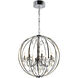 Abia LED 34 inch Chrome Up Chandelier Ceiling Light