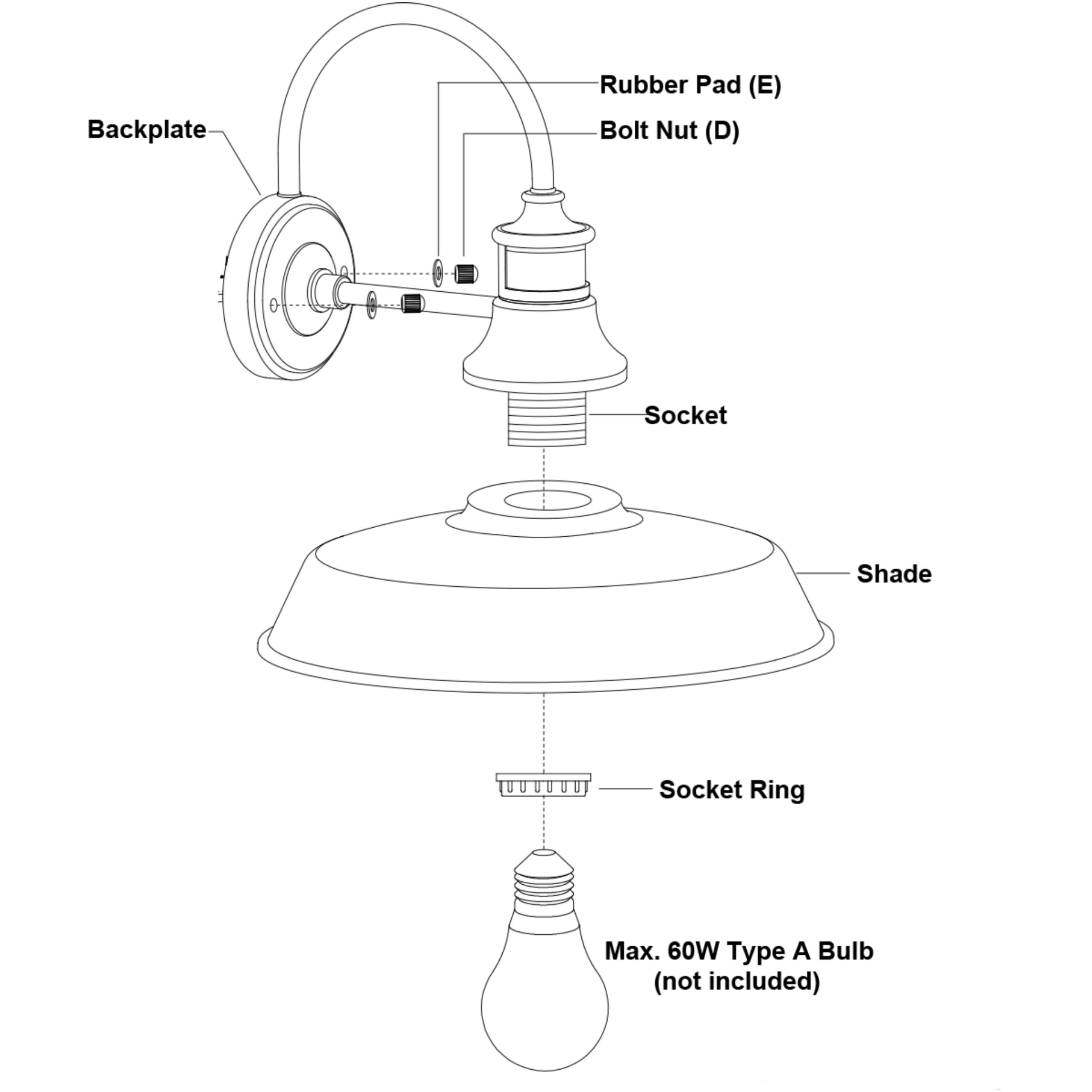 Dorado Dark Bronze and Light Gold Outdoor Motion Sensor