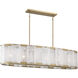 Veil 6 Light 48 inch Legacy Brass Linear Chandelier Ceiling Light