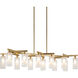 Kristof LED 44.88 inch Aged Gold Brass Chandelier Ceiling Light