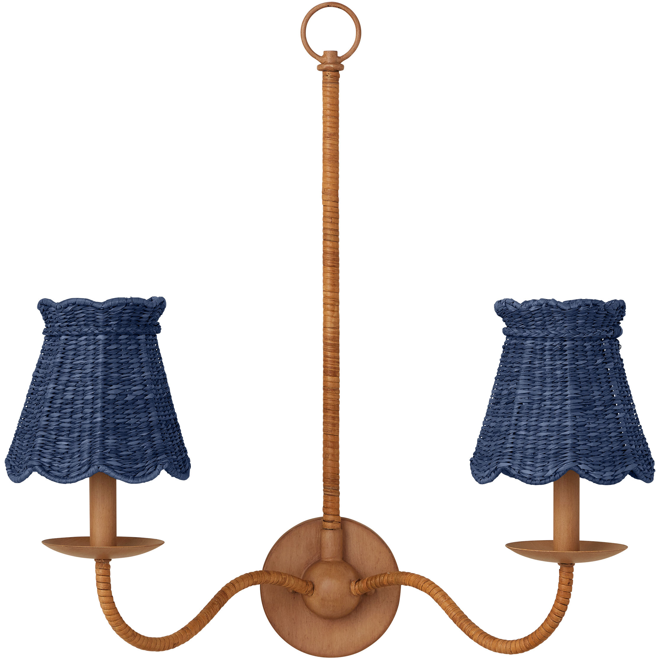 Annabelle Indigo 6 inch Tapered Chandelier Shade, Suzanne Duin Collection