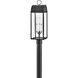 Heritage Campbell 3 Light 24.5 inch Black with Burnished Bronze Outdoor Post Mount