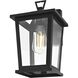 Cayman 1 Light 12 inch Black Outdoor Wall Sconce