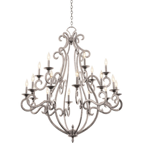 Santa Barbara 18 Light 44 inch Pearl Silver Chandelier Ceiling Light