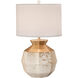Gem 25 inch 150 watt Gold Lacquer w/White Overglaze Table Lamp Portable Light