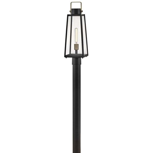 Hugh 1 Light 22 inch Black with Burnished Bronze Outdoor Post Mount