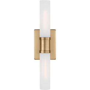 Keaton 2 Light 5 inch Satin Brass Bath Vanity Wall Light