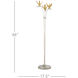Paradiso 66 inch 25 watt Silver Leaf and Gold Leaf Floor Lamp Portable Light