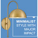 Lou LED 8 inch Lacquered Brass Sconce Wall Light