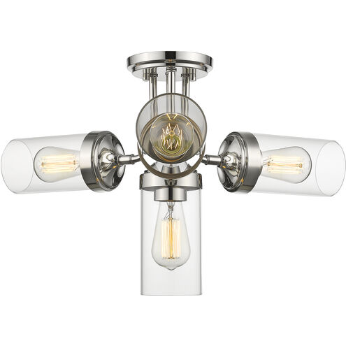 Calliope 4 Light 22.5 inch Polished Nickel Semi Flush Mount Ceiling Light