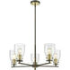 Shelby 5 Light 28 inch Oil Rubbed Bronze and Antique Brass Chandelier Ceiling Light