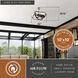 Galileo 7.72 inch Satin Nickel and Black with Matte Black Blades Ceiling Fan