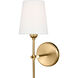 TOB by Thomas O'Brien Baker 1 Light Satin Brass Sconce Wall Light