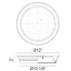Jaxx LED 12 inch White and Aged Gold Brass Flush Mount Ceiling Light