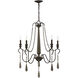 Kenwood 5 Light 28.5 inch Weathered Ash Chandelier Ceiling Light