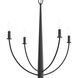 Jheni 4 Light 24 inch Matte Black Chandelier Ceiling Light