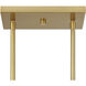 Scandinavian 3 Light 39 inch Natural Brass Linear Chandelier Ceiling Light