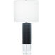 Baby Locke 24 inch 150.00 watt Black Matte Table Lamp Portable Light, Finely Ribbed Surface