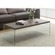 Silver Spring 44 X 22 inch Dark Taupe and Clear Accent Table or Coffee Table
