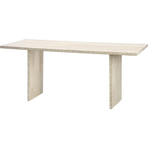 Sama 30 X 30 inch White Patina Dining Table