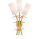 Chelsea House 3 Light 15 inch Gold Leaf Sconce Wall Light