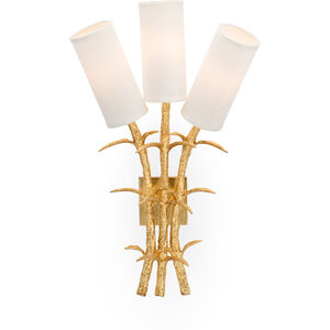 Chelsea House 3 Light 15 inch Gold Leaf Sconce Wall Light