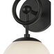 Alora Mood Fiore 1 Light 6 inch Matte Black Bath Vanity Light Wall Light