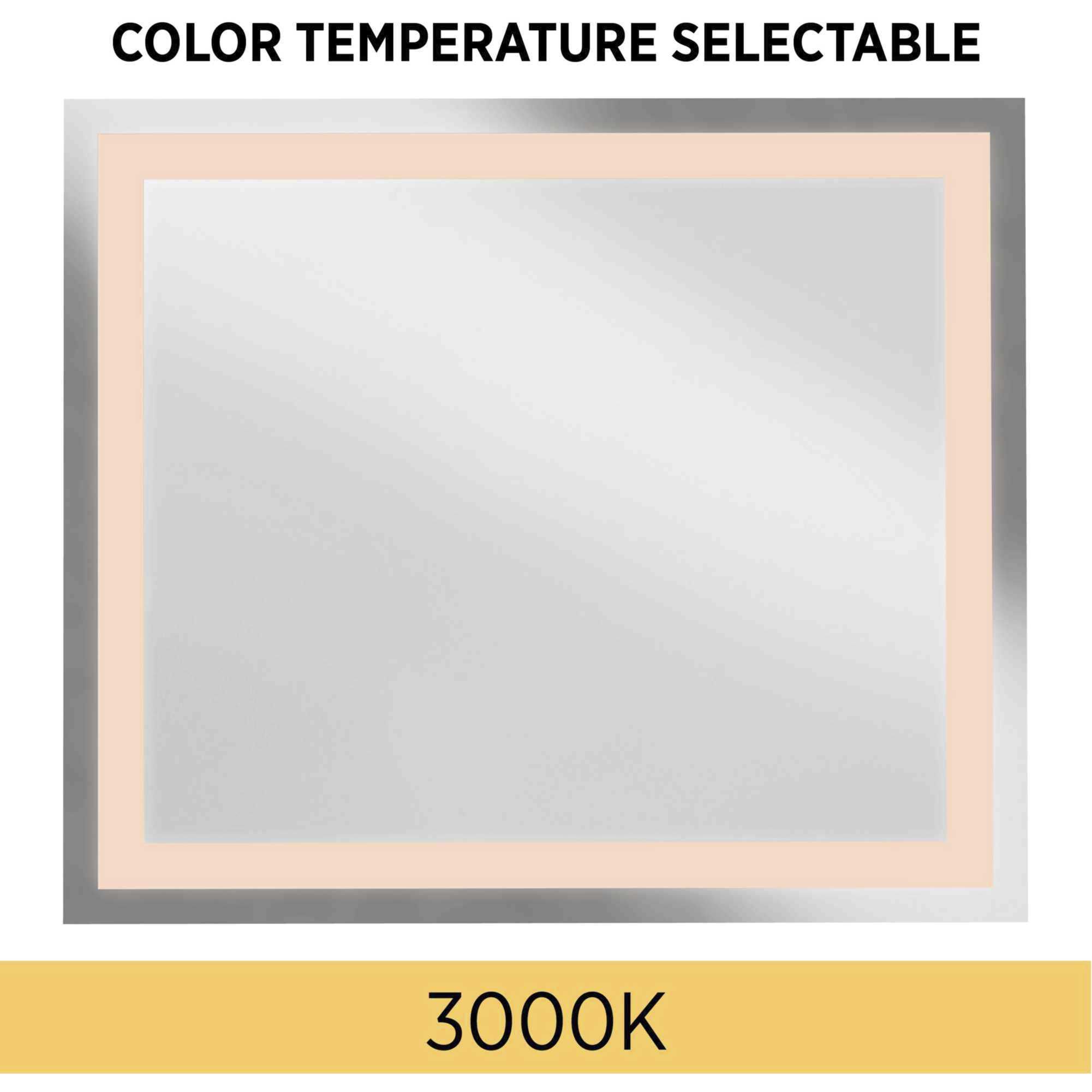 Captarent LED 72 X 36 inch White LED Mirror, Progress LED