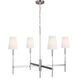 TOB by Thomas O'Brien Beckham Classic 4 Light 36 inch Polished Nickel Chandelier Ceiling Light